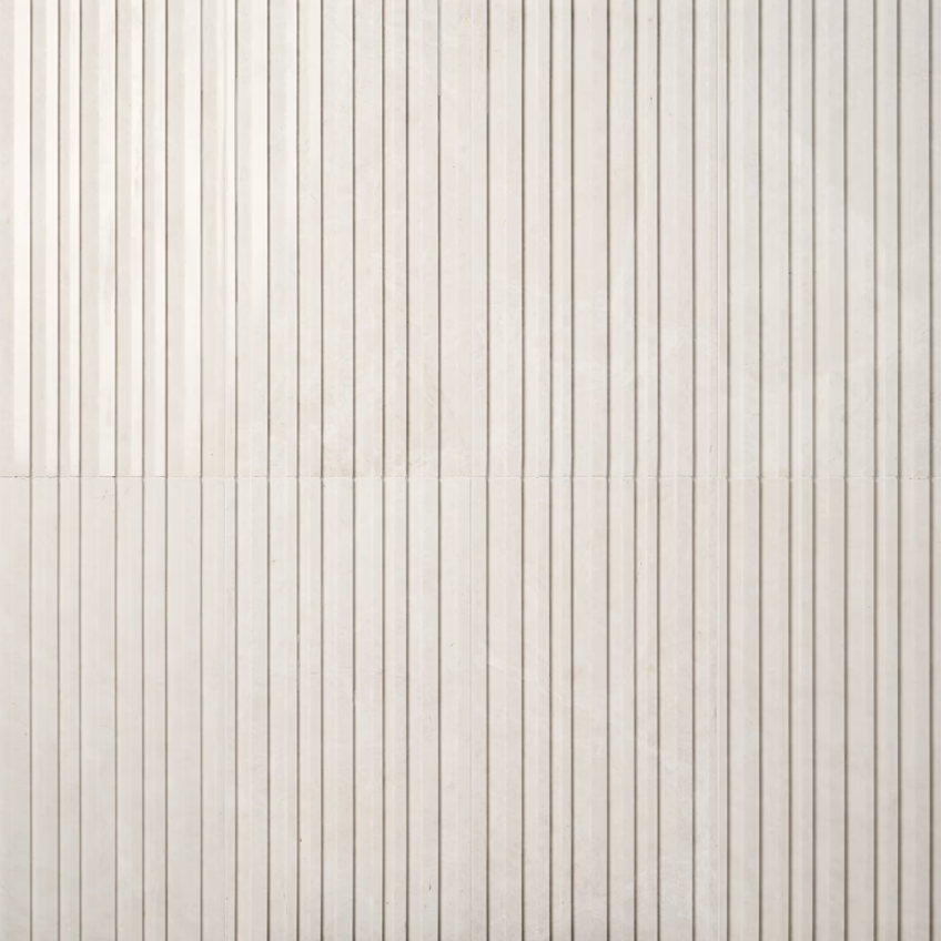 Mosa White Stonework 12" X 24" Barcode 3D