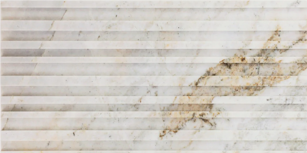 Alaska White Stonework 12" x 24" Barcode 3D Polished