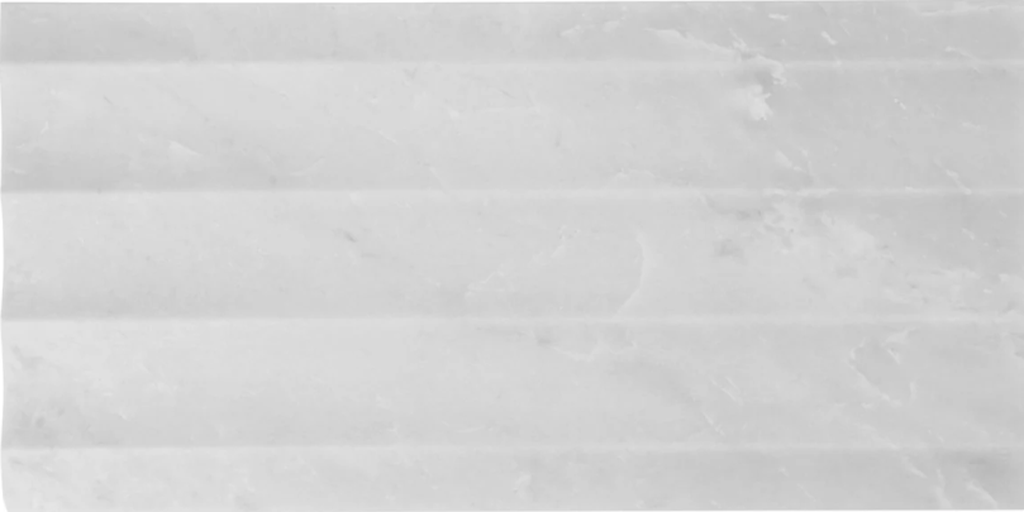 Alaska White Stonework 12" x 24" Fluted 3D  Honed