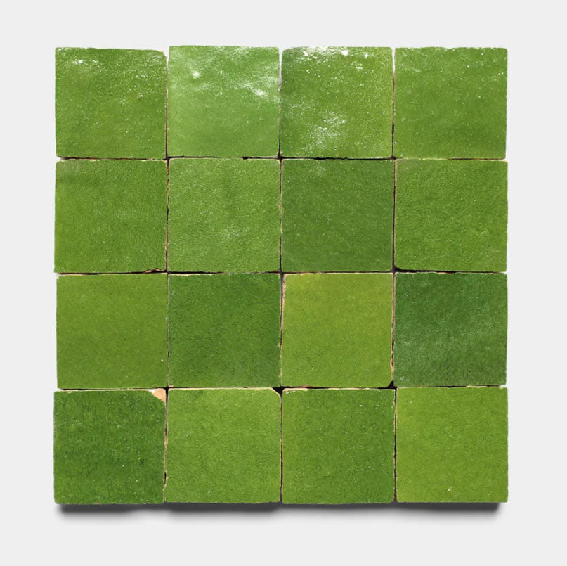 Dry Meadow Handmade Glazed Clay Tile — 2" × 6"