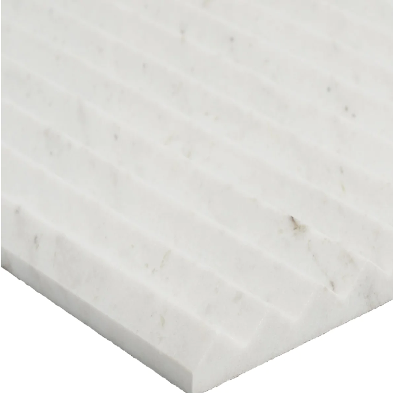Alaska White Stonework 12" x 24" Peak  3D Satin