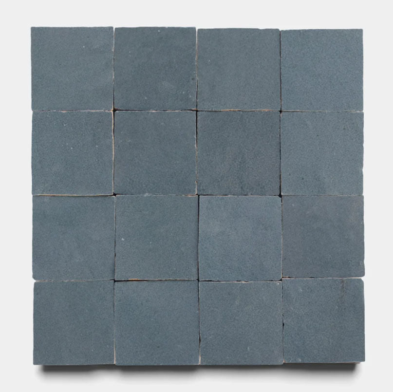 Graphite Stone Handmade Glazed Clay Tile — 2" × 6"