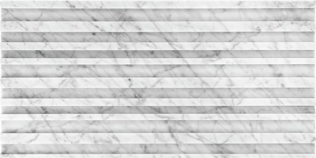Carrara White Stonework 12"x24" Barcode  3D Polished