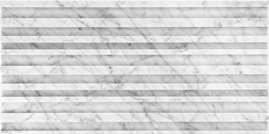 Carrara White Stonework 12"x24" Barcode  3D Polished