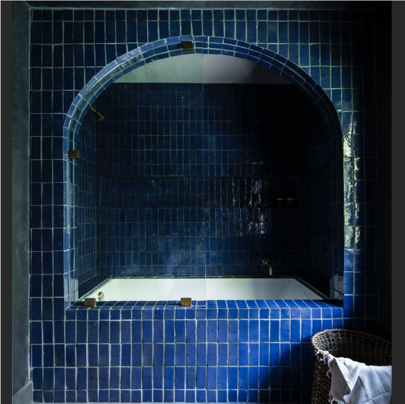 Deep Navy 2" X 6" X 3/4" Glazed