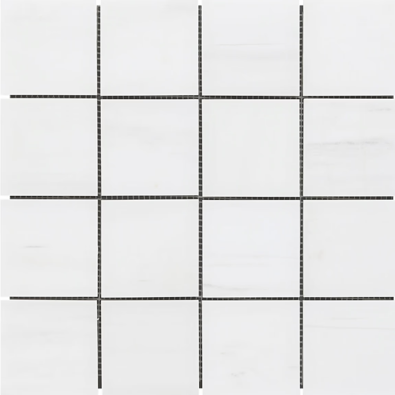 Bianco Dolomite White 3"x 3" Premium Honed Mosaic