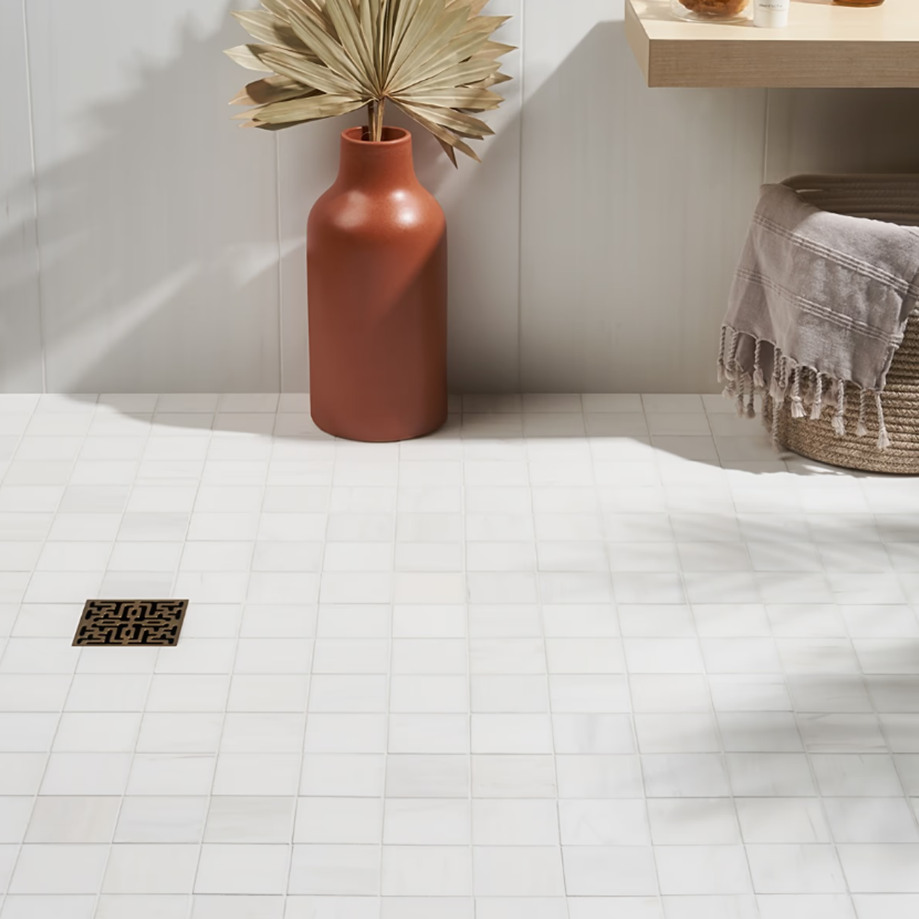 Bianco Dolomite White 3"x 3" Premium Honed Mosaic