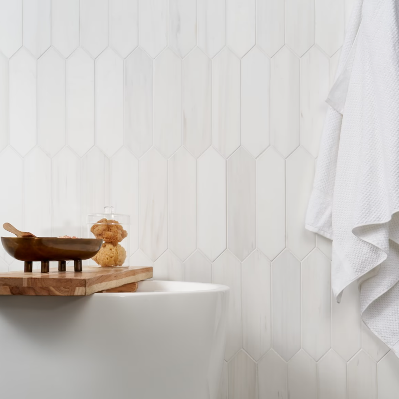 Bianco Dolomite White 3" x 12" Picket Premium