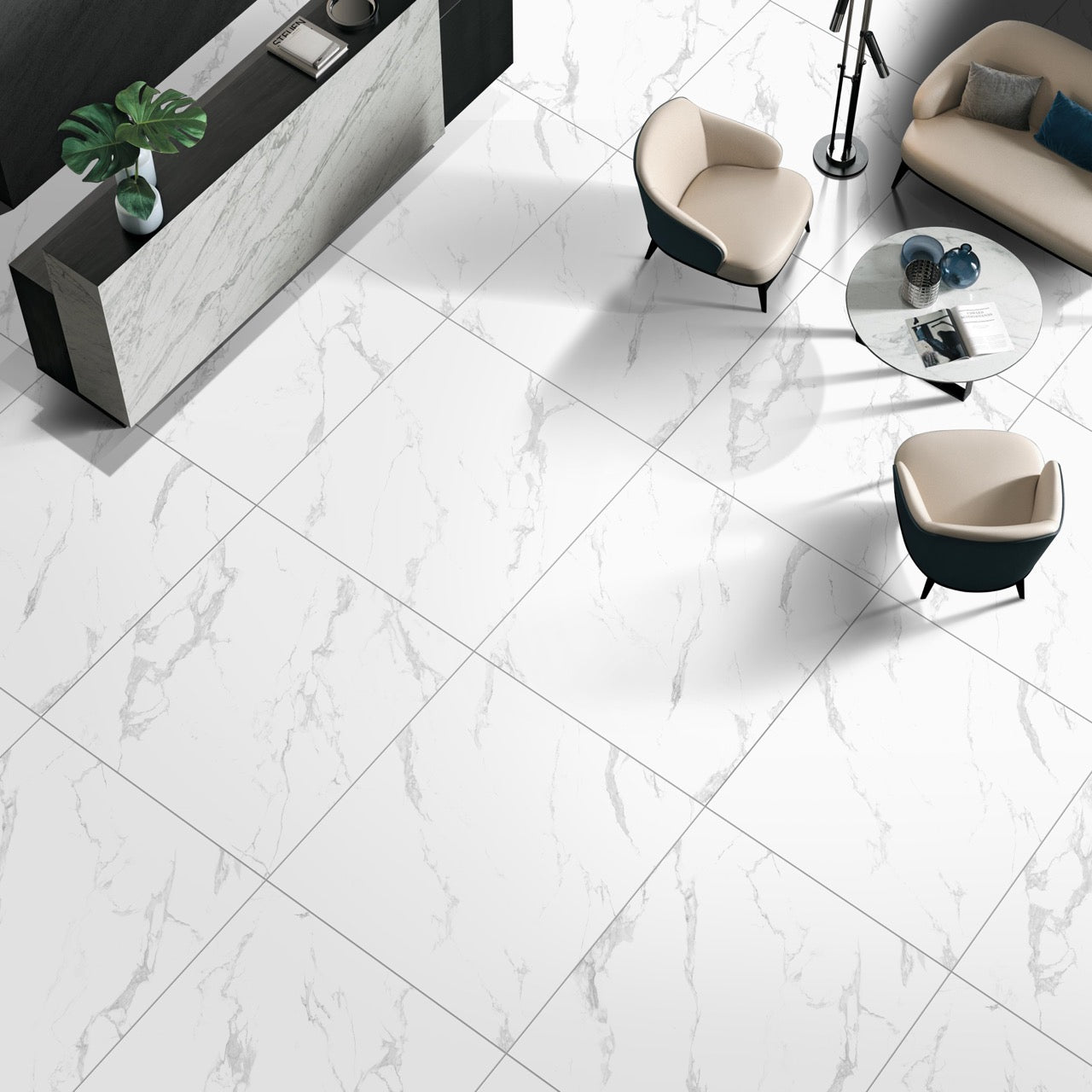 Marble Carrara Matte Satin 48"X48"