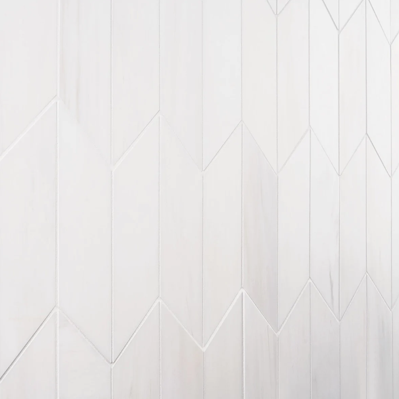 Bianco Dolomite White  Chevron Premium 3" x 12"