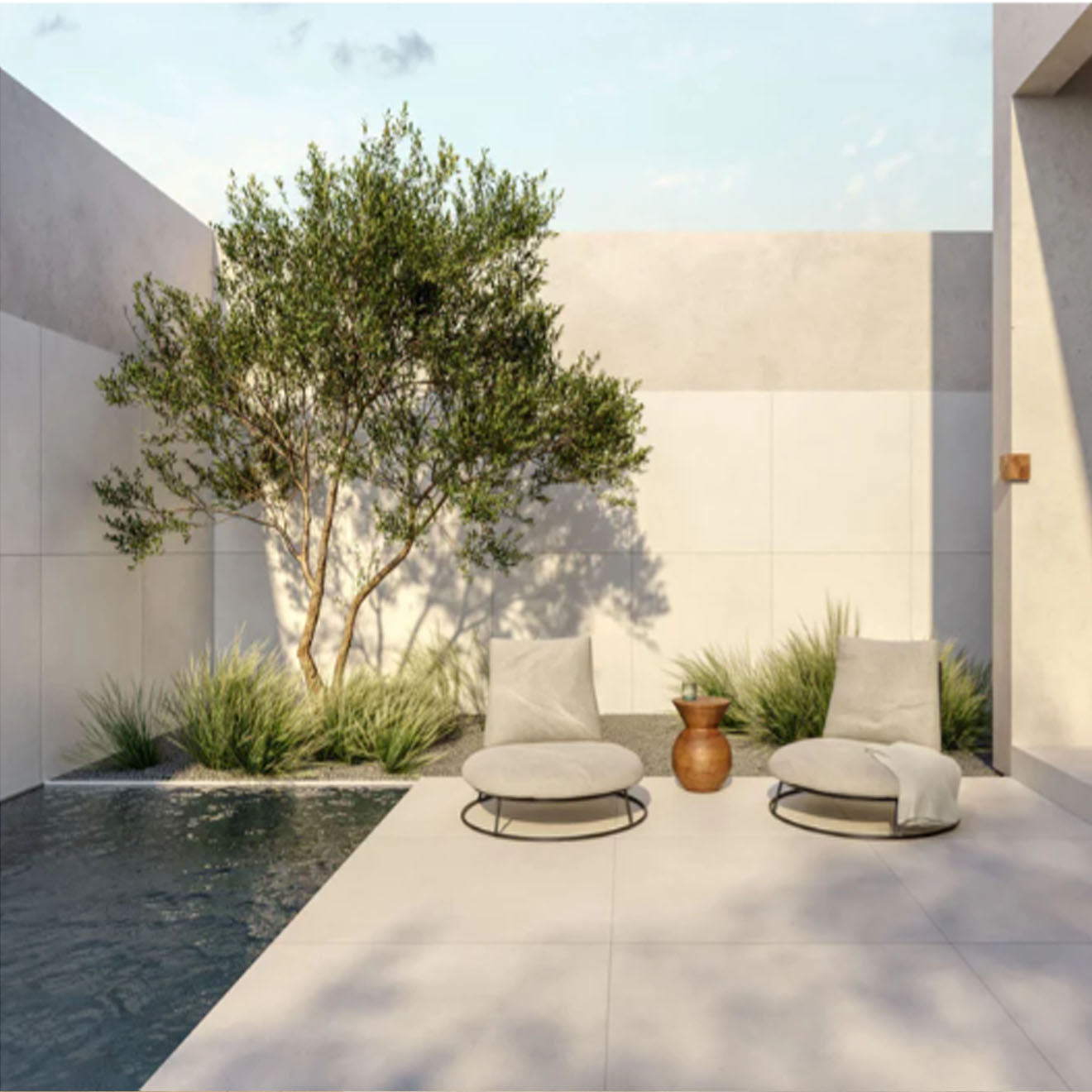 LM CONCRETE OFF WHITE  Matte  48" X 48"