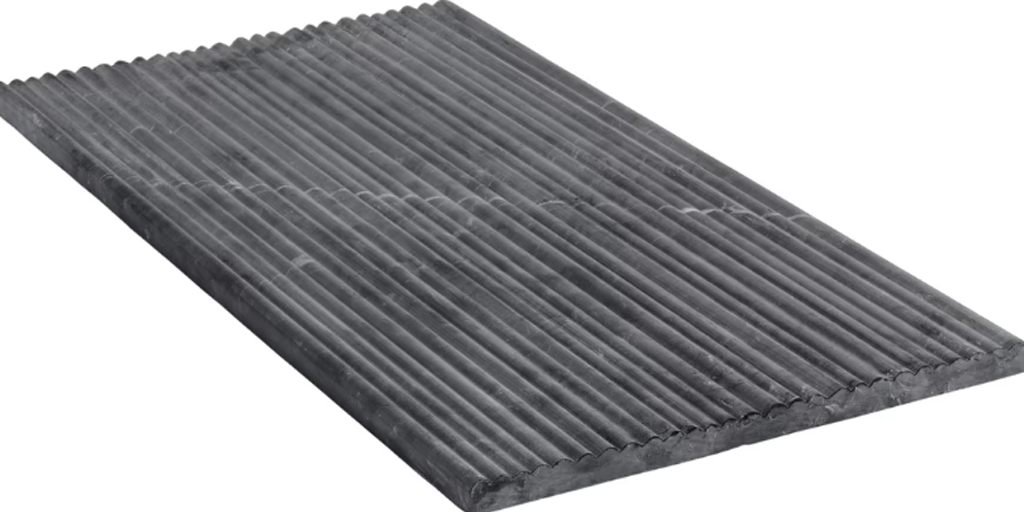 Waves Nero Marquina Black  12" x 24" Fluted 3D Honed