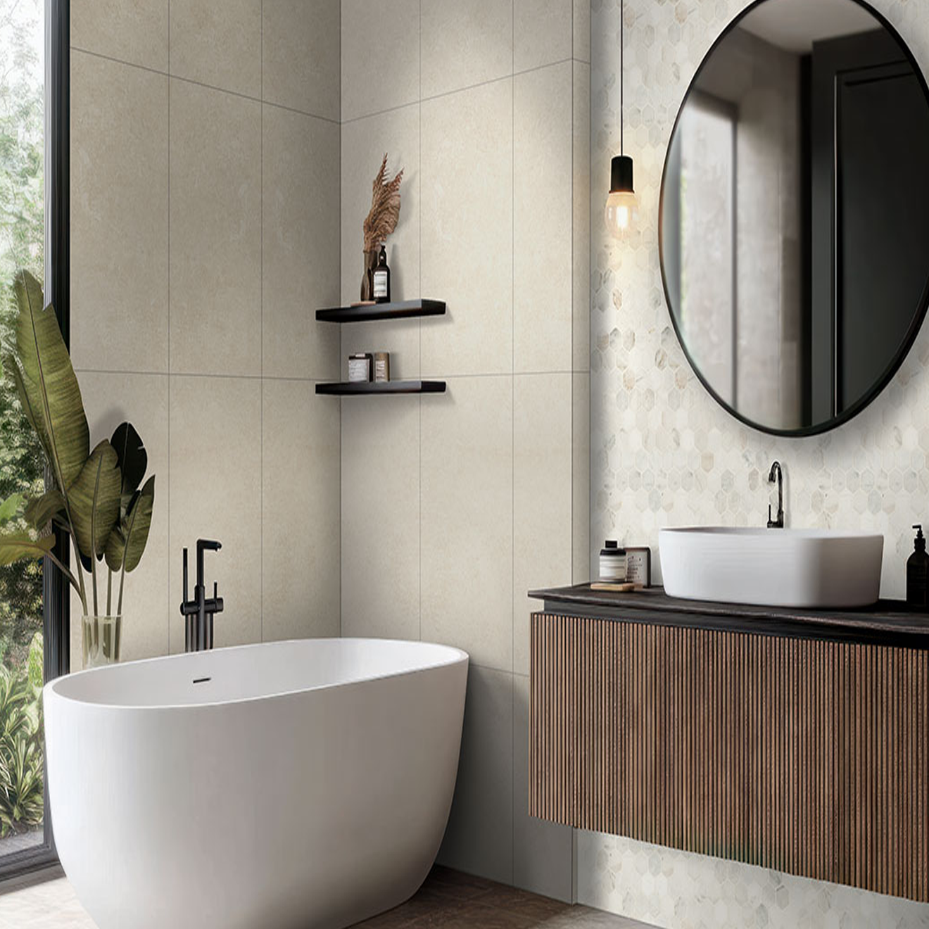 Girona Marfil Lappato 3D 48"X48"