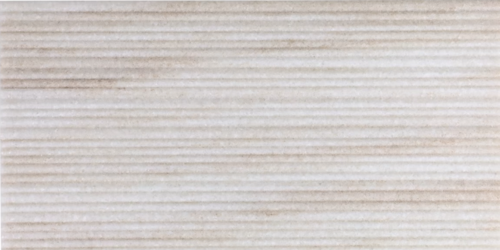 Waves Golden Valley White 12" x 24" Fluted 3D Honed