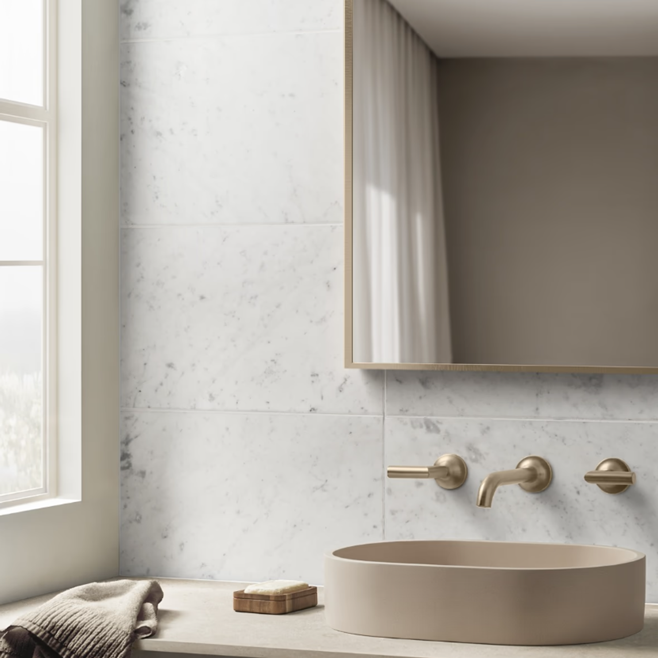Carrara C White 12" x 24"