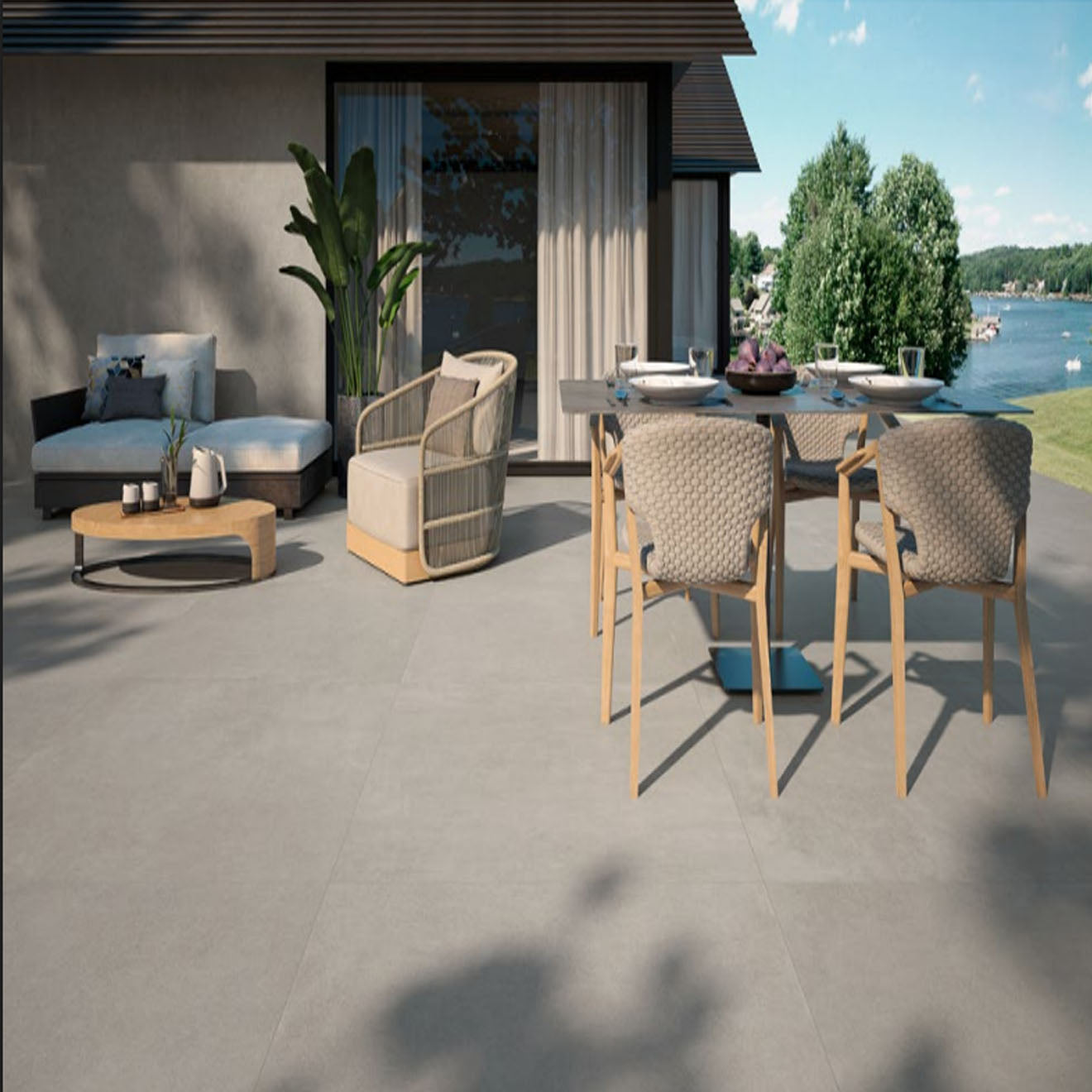LM Concrete Gray Matte 48"X48"