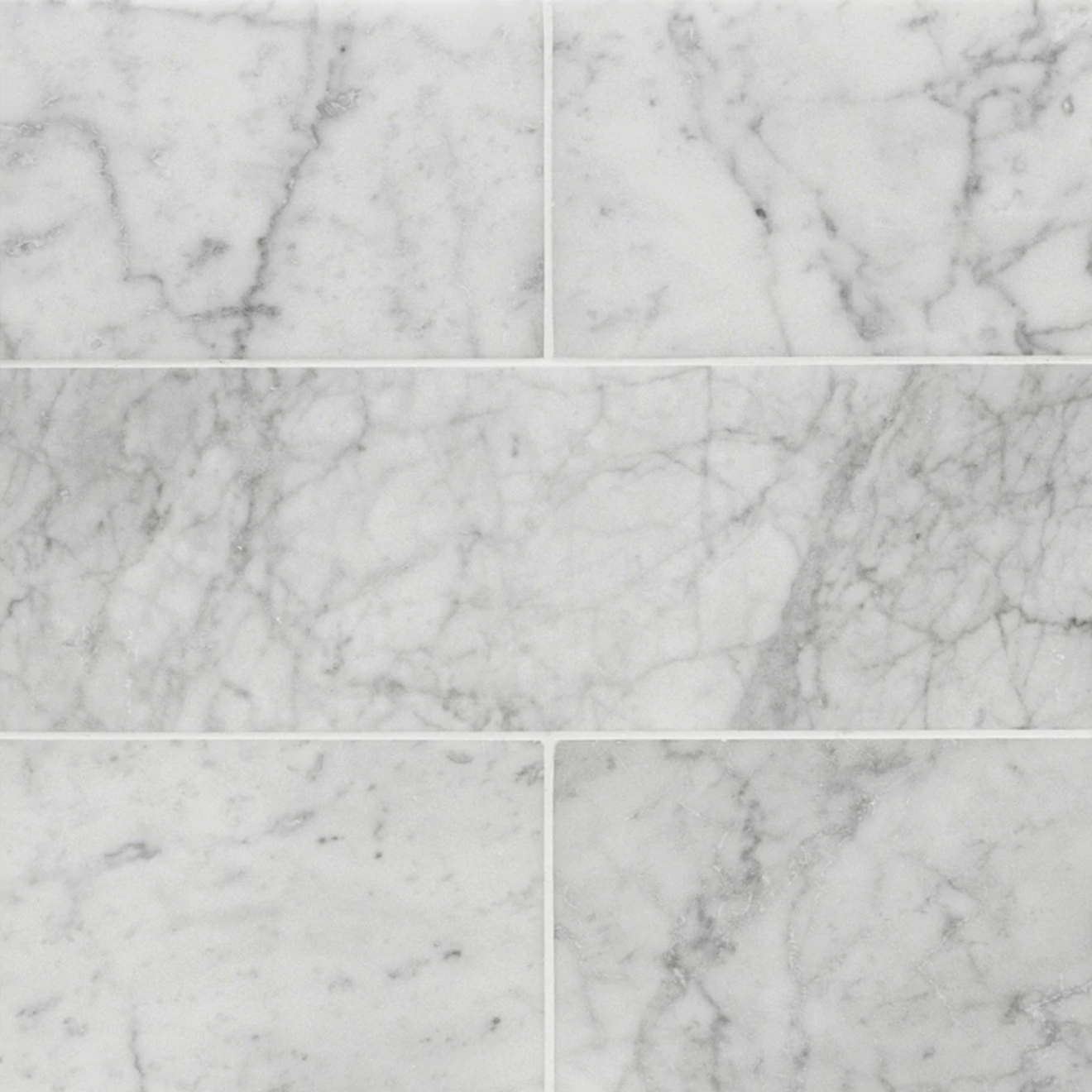 Carrara White 6" x 18" Honed