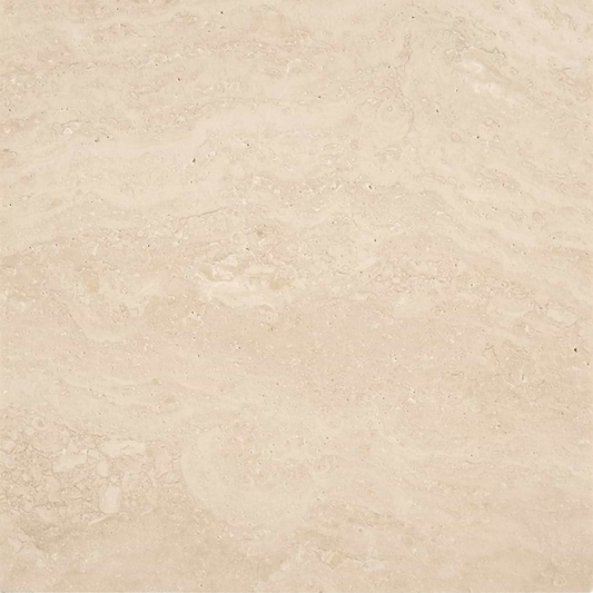 Ivory Travertine 6x6 Vein Cut Filled Honed