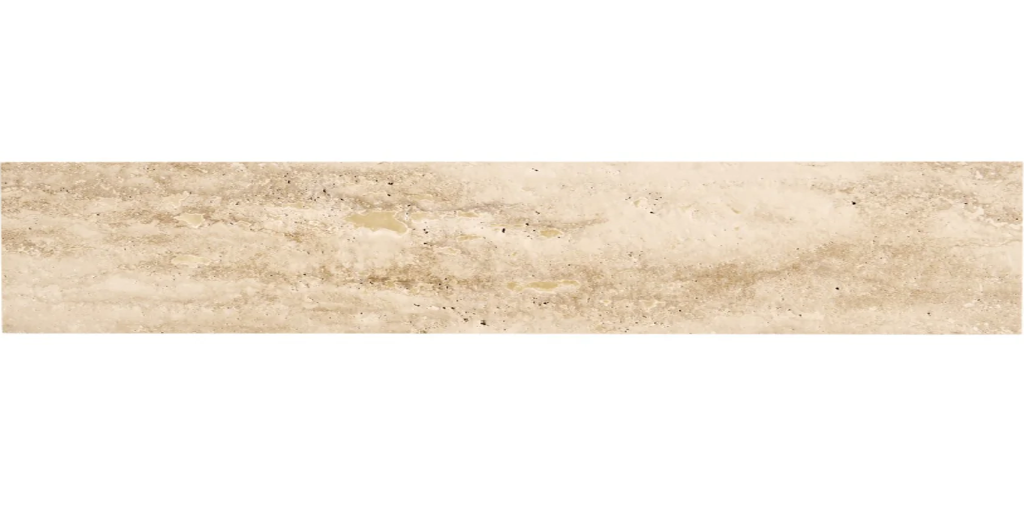 Ivory Travertine 2.5" x 12" Filled Vein Cut Brushed