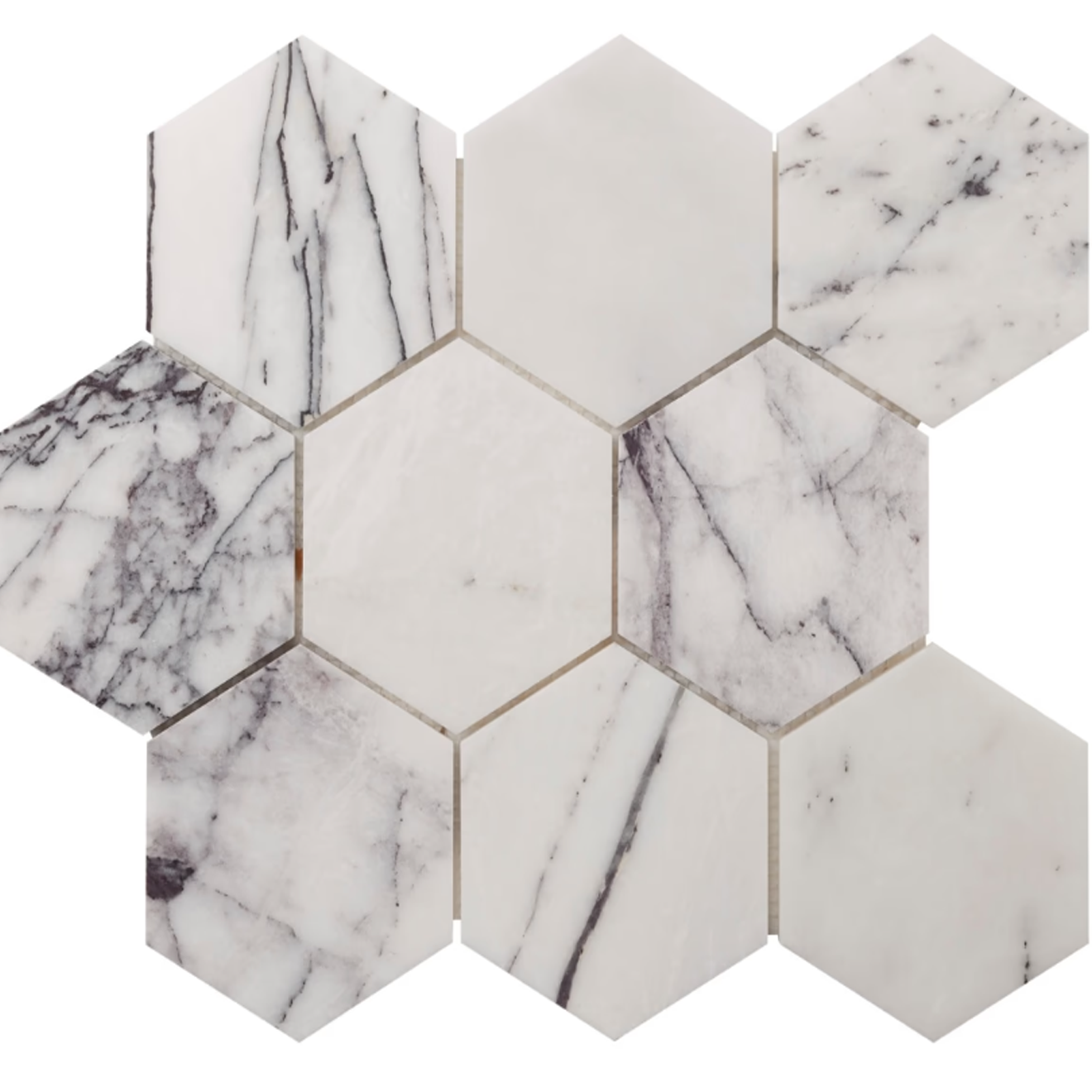 Lilac Premium 4" Hexagon  Mosaic