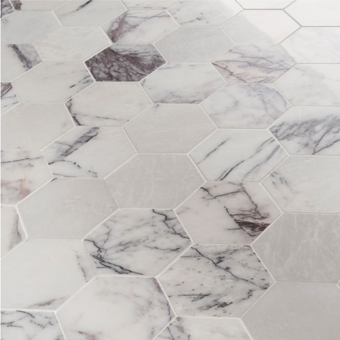 Lilac Premium 4" Hexagon  Mosaic