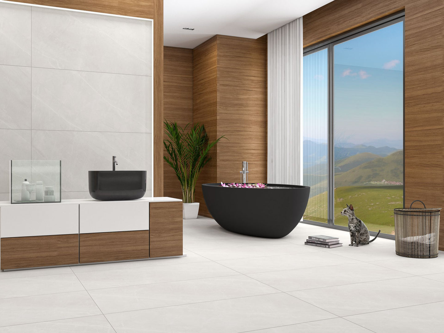 Elegant Bianco Matte  48"X 48"