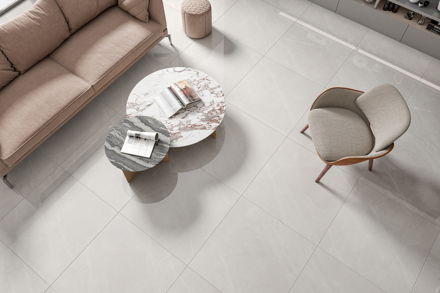 Elegant Bianco Polished  48"X 48"