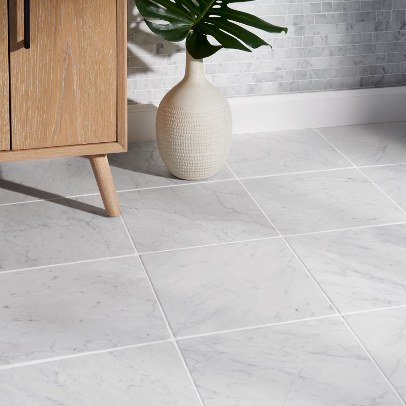 Avanti Bianco Carrara White 12" x 12" Tumbled 