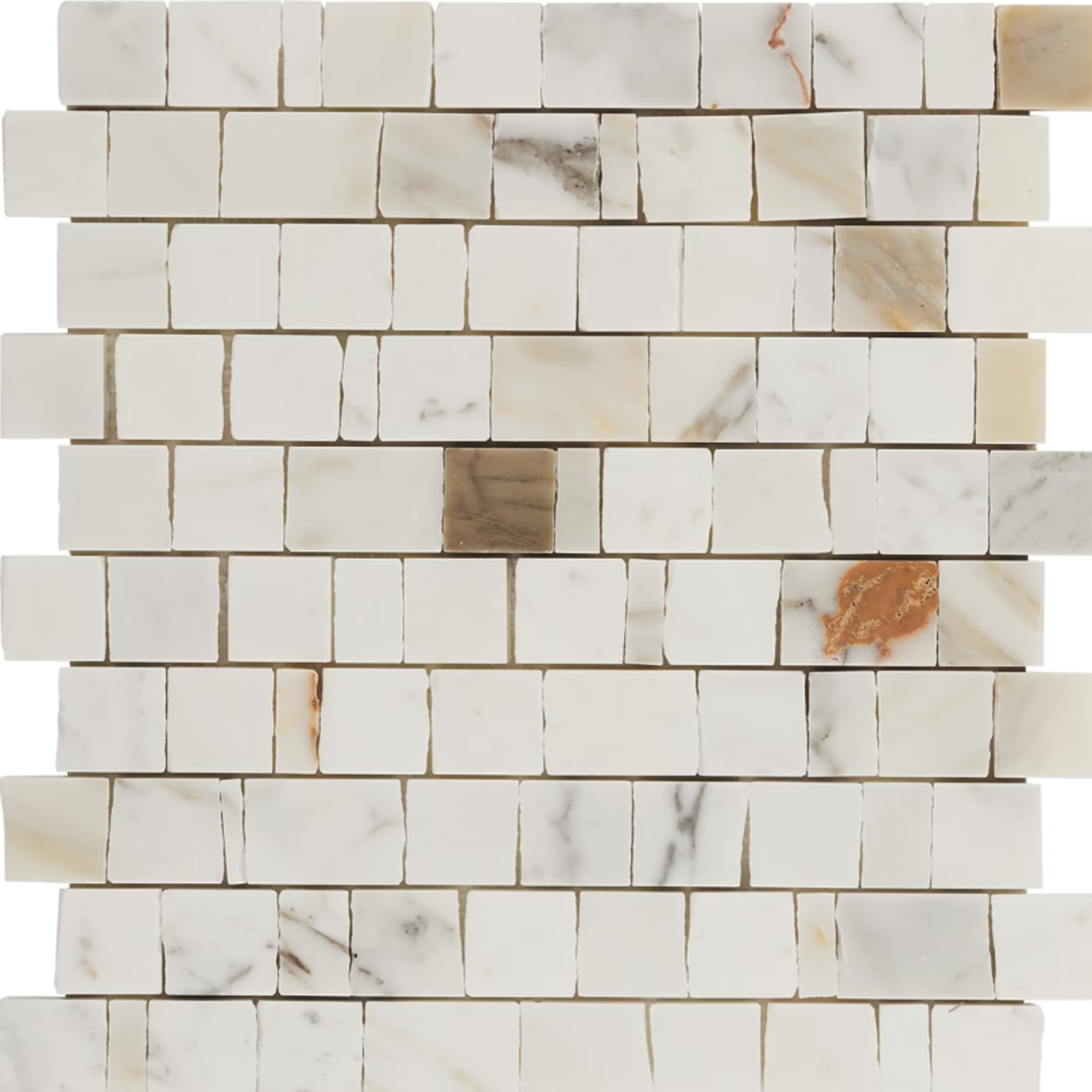 Avanti Calacatta Gold Hand Clipped Rectangle Joint  Mosaic Honed