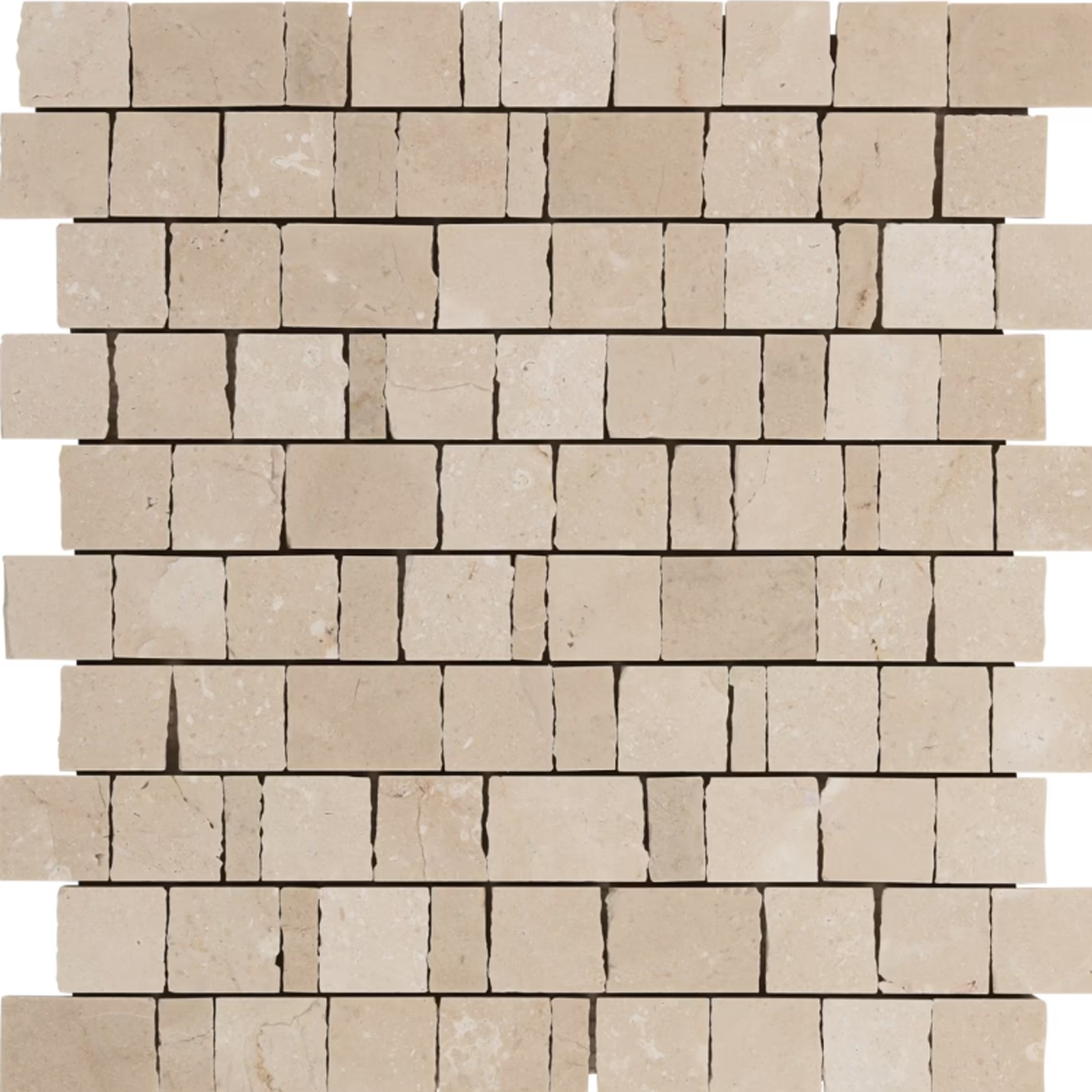 Avanti Crema Marfil Beige Hand Clipped Rectangle Joint  Mosaic Honed