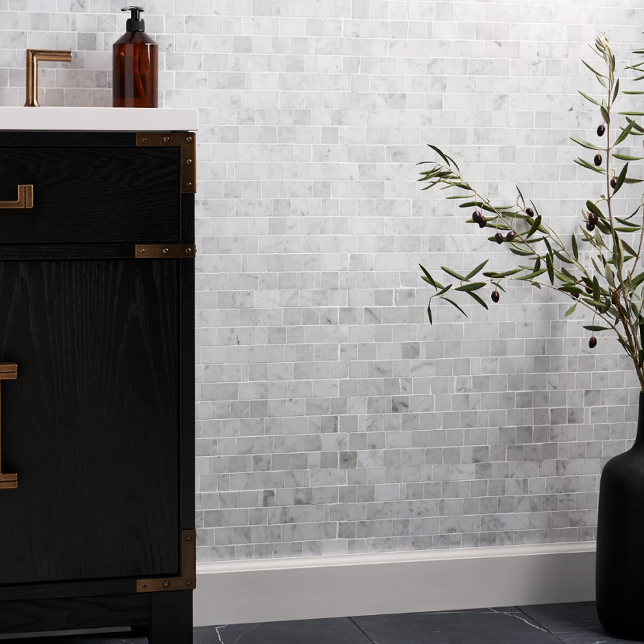 Avanti Bianco Carrara White Hand Clipped Rectangle Joint  Mosaic Honed