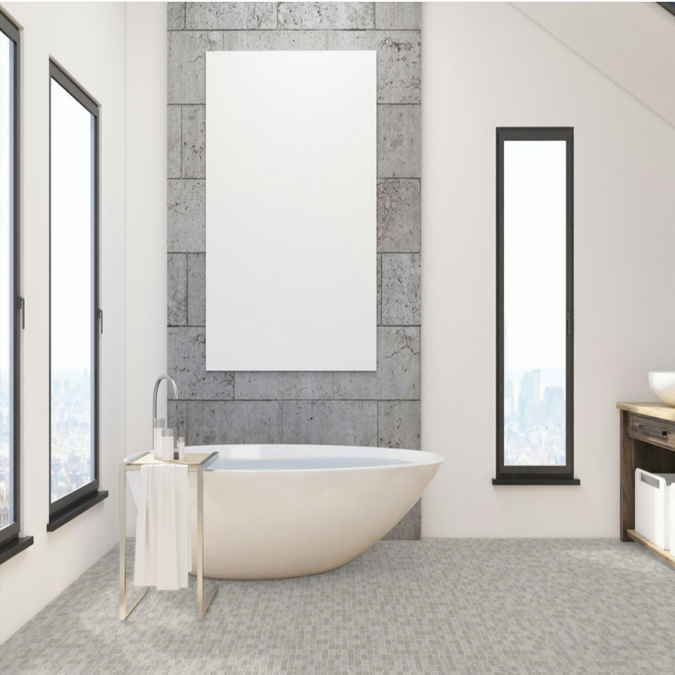 Tundra Gray 1" x 1" Mosaic
