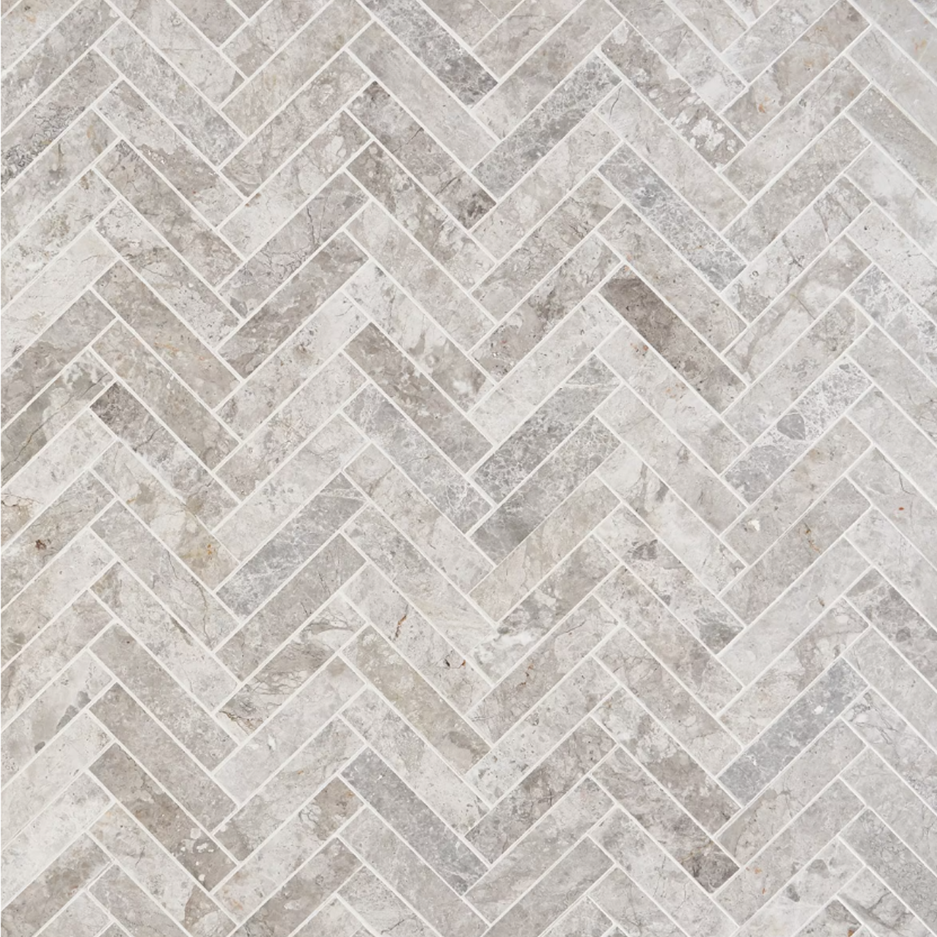 Tundra Gray 1" x 4" Herringbone  Mosaic Honed