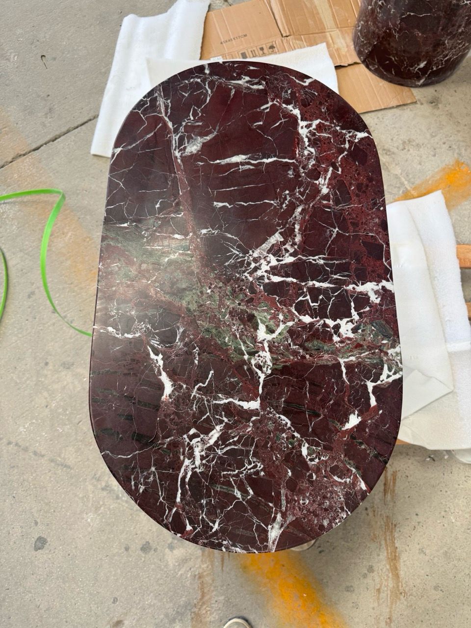 Rosso Lepanto Oval Table